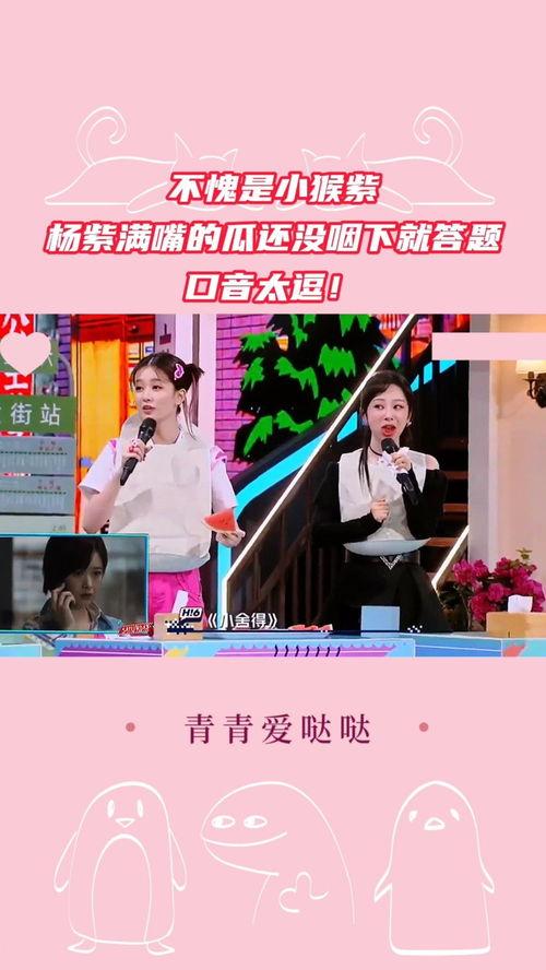 杨紫吃瓜答题,趣味互动展现明星魅力